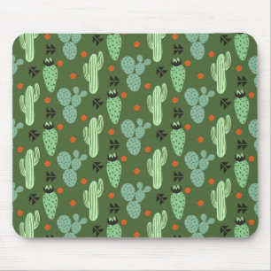 Alfombrilla De Ratón Patrón del desierto de Hipster Cactus
