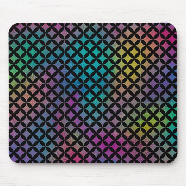 Alfombrilla De Ratón Patrón elegante y moderno abstracto de diamantes c (Frente)