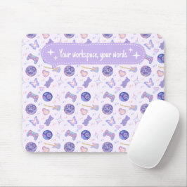 Alfombrilla De Ratón Patrón estético de lavanda personalizado y2k paste