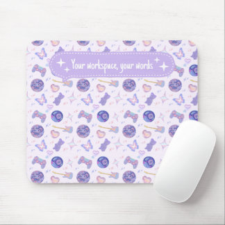 Alfombrilla De Ratón Patrón estético de lavanda personalizado y2k paste