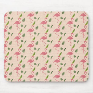 Alfombrilla De Ratón Patrón Flamingo Rosa
