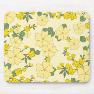 Alfombrilla De Ratón Patrón Floral Amarillo de Primavera