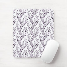 Patrón floral boho moderno ciruela blanco