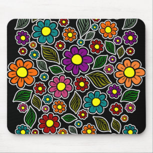 Alfombrilla De Ratón Patrón Floral Colorido de la Naturaleza