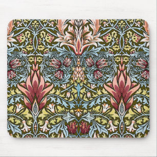 Alfombrilla De Ratón Patrón floral de cabeza de serpiente de William Mo
