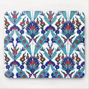 Alfombrilla De Ratón Patrón floral de Iznik turco