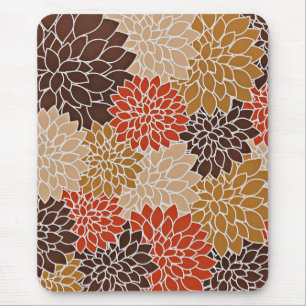 Alfombrilla De Ratón patrón floral de otoño