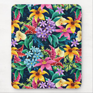 Alfombrilla De Ratón Patrón floral exótico pintado a mano-23001