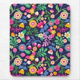Alfombrilla De Ratón Patrón Floral Exótico Pintado a Mano-48330