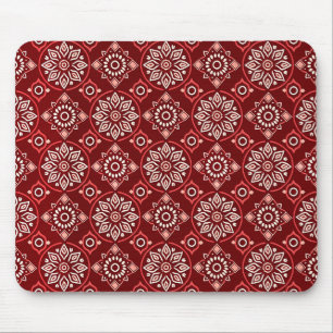 Alfombrilla De Ratón Patrón floral geométrico de boho vintage elegante