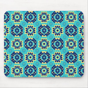 Alfombrilla De Ratón Patrón floral geométrico de Moda Boho vibrante