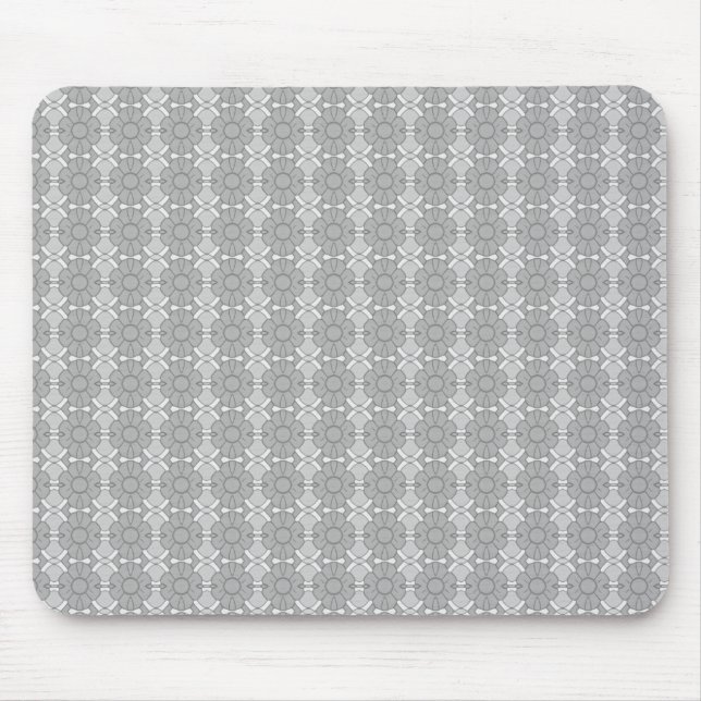 Alfombrilla De Ratón Patrón floral gris (Frente)