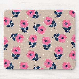 Alfombrilla De Ratón Patrón floral rosado-rosado decorativo