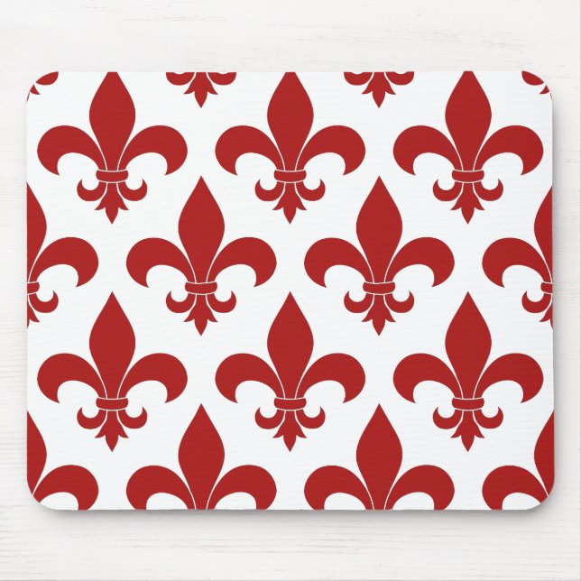 Alfombrilla De Ratón Patrón francés fleur de lis Parisino (Frente)