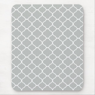 Alfombrilla De Ratón Patrón geométrico de cuartil blanco y gris claro