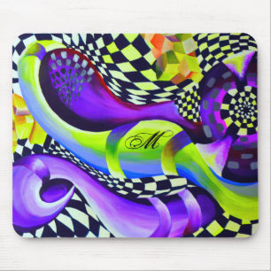 Alfombrilla De Ratón Patrón geométrico retro de 80`s