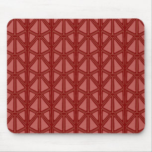 Alfombrilla De Ratón Patrón geométrico rojo