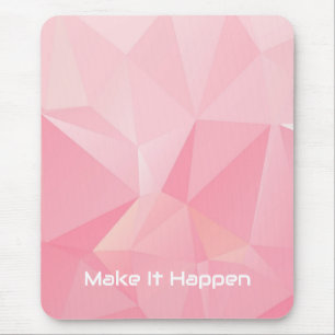 Alfombrilla De Ratón Patrón geométrico rosa minimalista motivacional