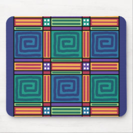 Alfombrilla De Ratón Patrón geométrico vibrante