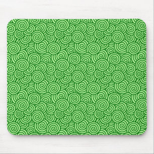 Alfombrilla De Ratón Patrón giratorio japonés - pino y verde lima