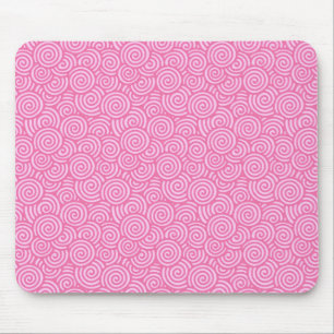 Alfombrilla De Ratón Patrón giratorio japonés - rosa de menta suave