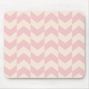 Alfombrilla De Ratón Patrón Herringbone Rubor Mousepad rosa