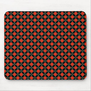 Alfombrilla De Ratón Patrón indio rojo floral sin soldadura-23145