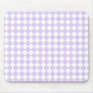 Alfombrilla De Ratón Patrón Lilac Purple Diamond Checkered