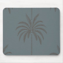 Patrón minimalista de palmera azul gris tropical