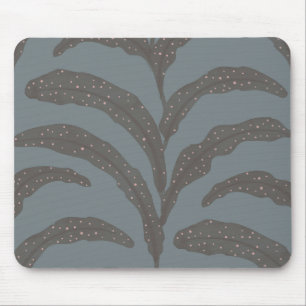 Alfombrilla De Ratón Patrón moderno de hoja de palma tropical de carbón