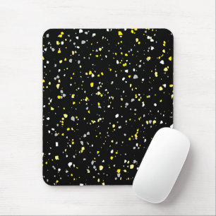 Alfombrilla De Ratón Patrón moderno de moda amarillo negro Terrazzo