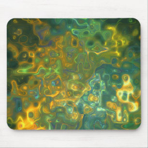 Alfombrilla De Ratón Patrón Mousepad Green Yellow Gemstone