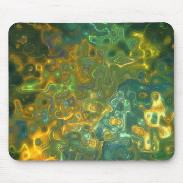Alfombrilla De Ratón Patrón Mousepad Green Yellow Gemstone (Frente)
