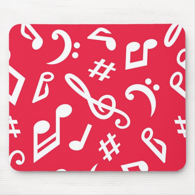Alfombrilla De Ratón Patrón musical (Frente)