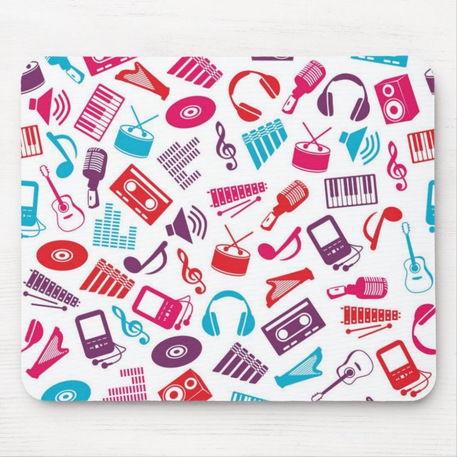 Alfombrilla De Ratón Patrón musical (Frente)
