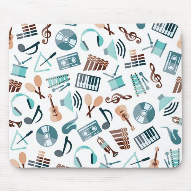 Alfombrilla De Ratón Patrón musical (Frente)