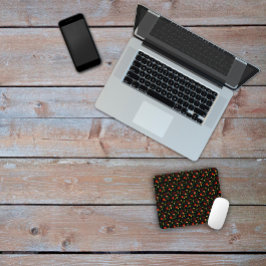 Alfombrilla De Ratón Patrón negro almohadilla de ratón floral