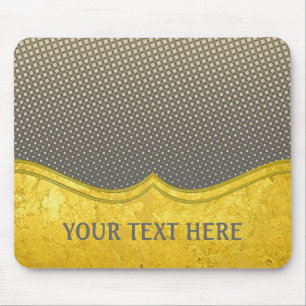 Alfombrilla De Ratón Patrón ORO PURO / hoja de oro + tu foto y texto