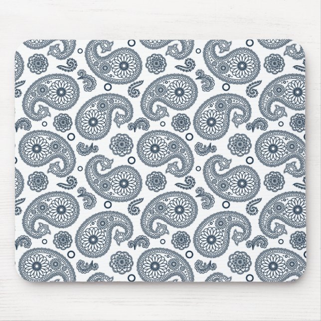 Alfombrilla De Ratón Patrón paisajista azul oscuro indio sin fisuras so (Frente)