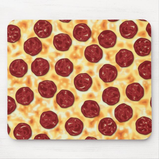 Alfombrilla De Ratón Patrón Pepperoni Pizza (Frente)
