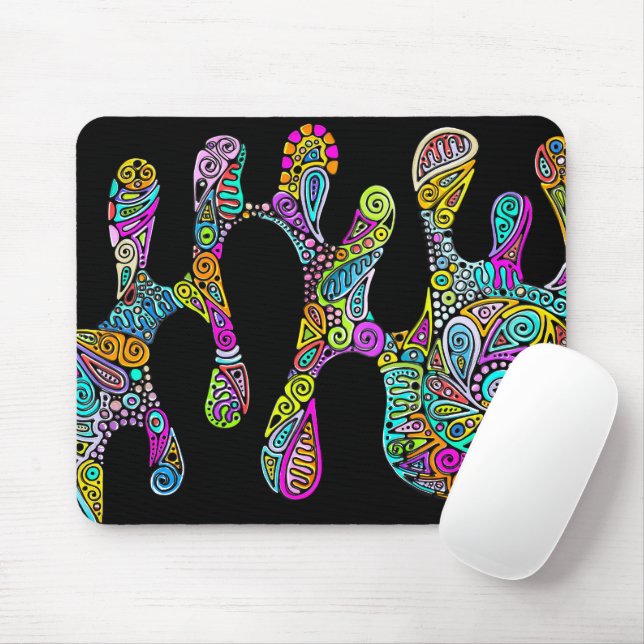 Alfombrilla De Ratón Patrón Pintado A Mano Y Digitalmente Art. 28 (Con ratón)
