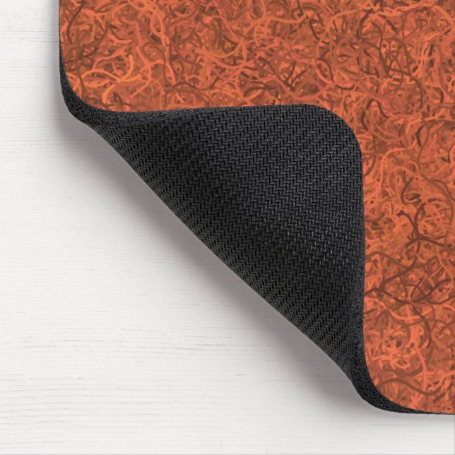 Alfombrilla De Ratón Patrón popular naranja quemado (Esquina)