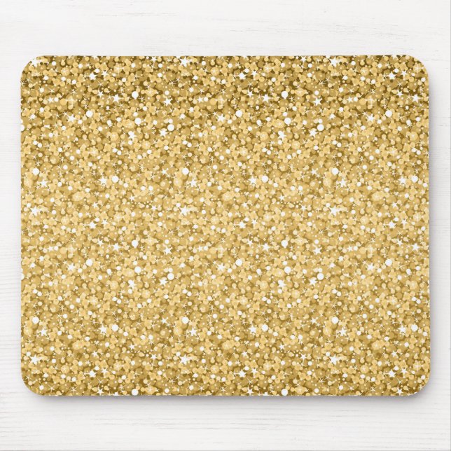 Alfombrilla De Ratón Patrón Purpurina dorado (Frente)