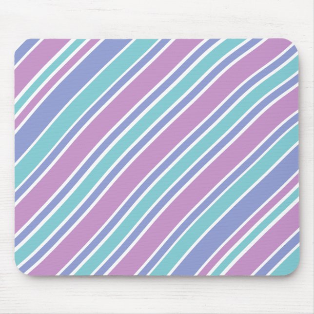 Alfombrilla De Ratón Patrón rayado Pastel (Frente)
