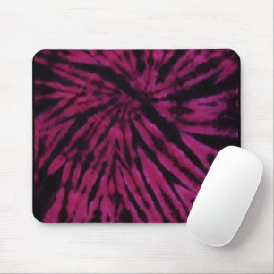 Alfombrilla De Ratón Patrón Retro Hippie Morado Rosa Negro de Tie-Dye 