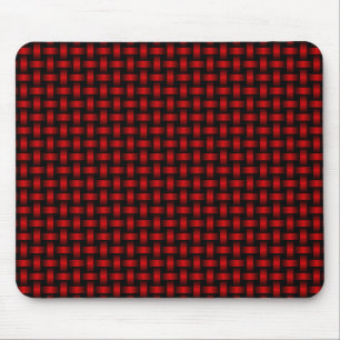 Alfombrilla De Ratón Patrón rojo de tejido negro