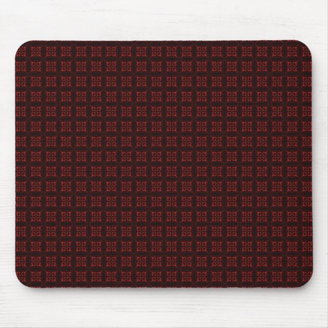Alfombrilla De Ratón Patrón rojo oscuro (Frente)