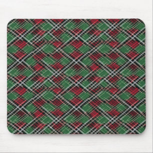 Alfombrilla De Ratón Patrón rojo y verde de moda para los Navidades