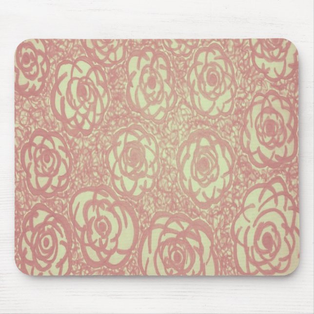 Alfombrilla De Ratón Patrón rosa de bonito (Frente)