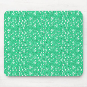Alfombrilla De Ratón Patrón Rosa Verde